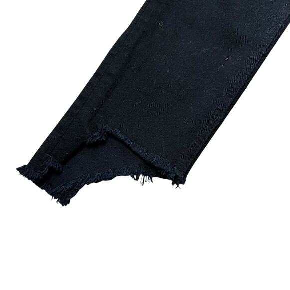RAG & BONE 10 Inch Capri Black Hampton Jeans Cropped Raw Edge Women's Size 27 - Picture 5 of 10